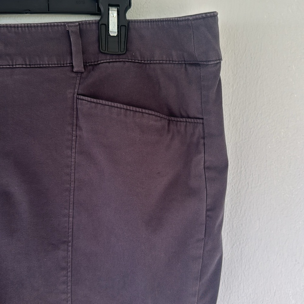 LOFT gray high rise cotton stretch skinny ankle pants size 16 - Picture 6 of 12